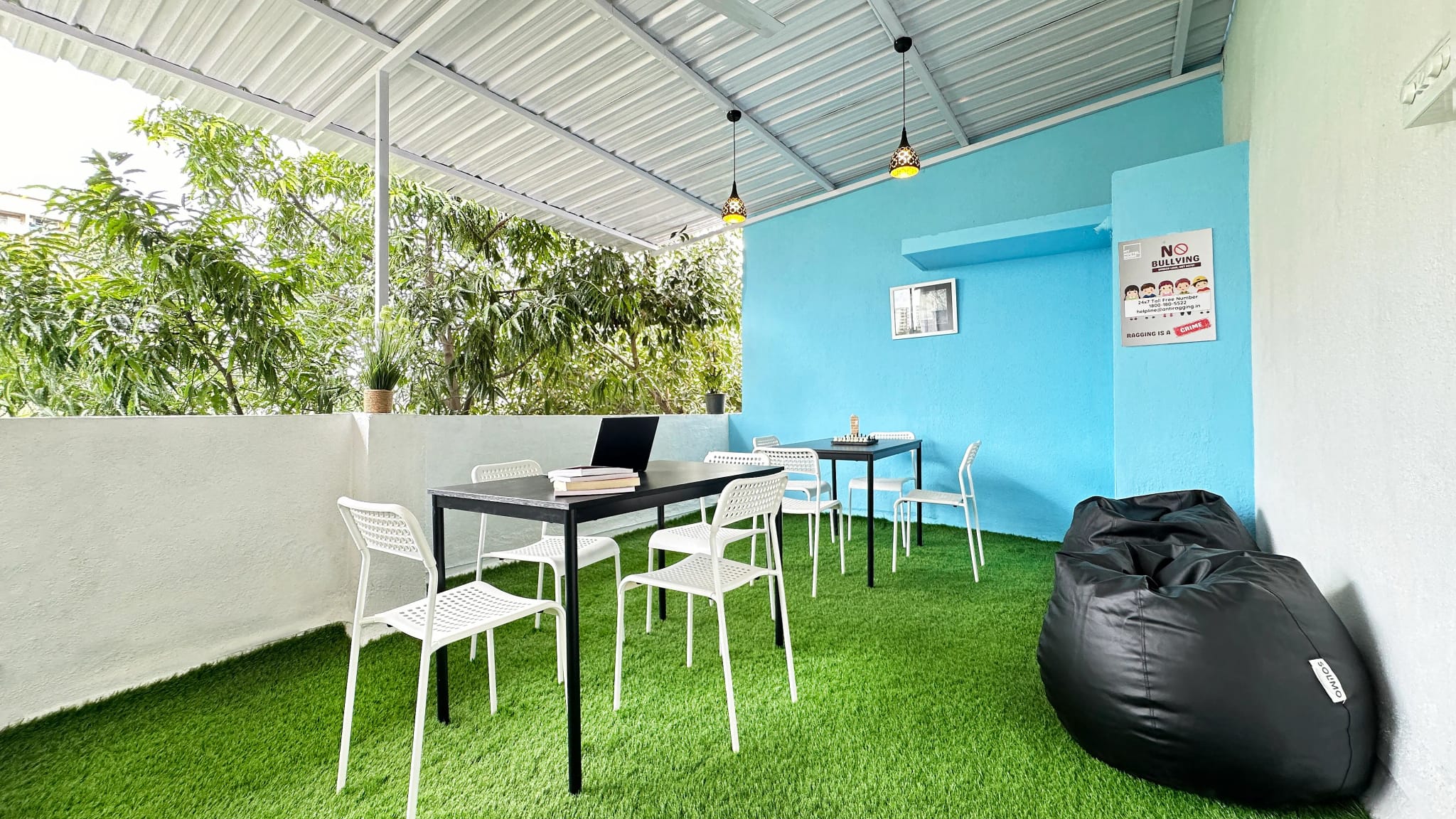 Male hostel accommodation - comfortable living space for men